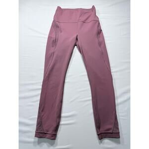 Lululemon Align High-Rise Crop 23" Floral Mesh - Vintage Plum - Size 4